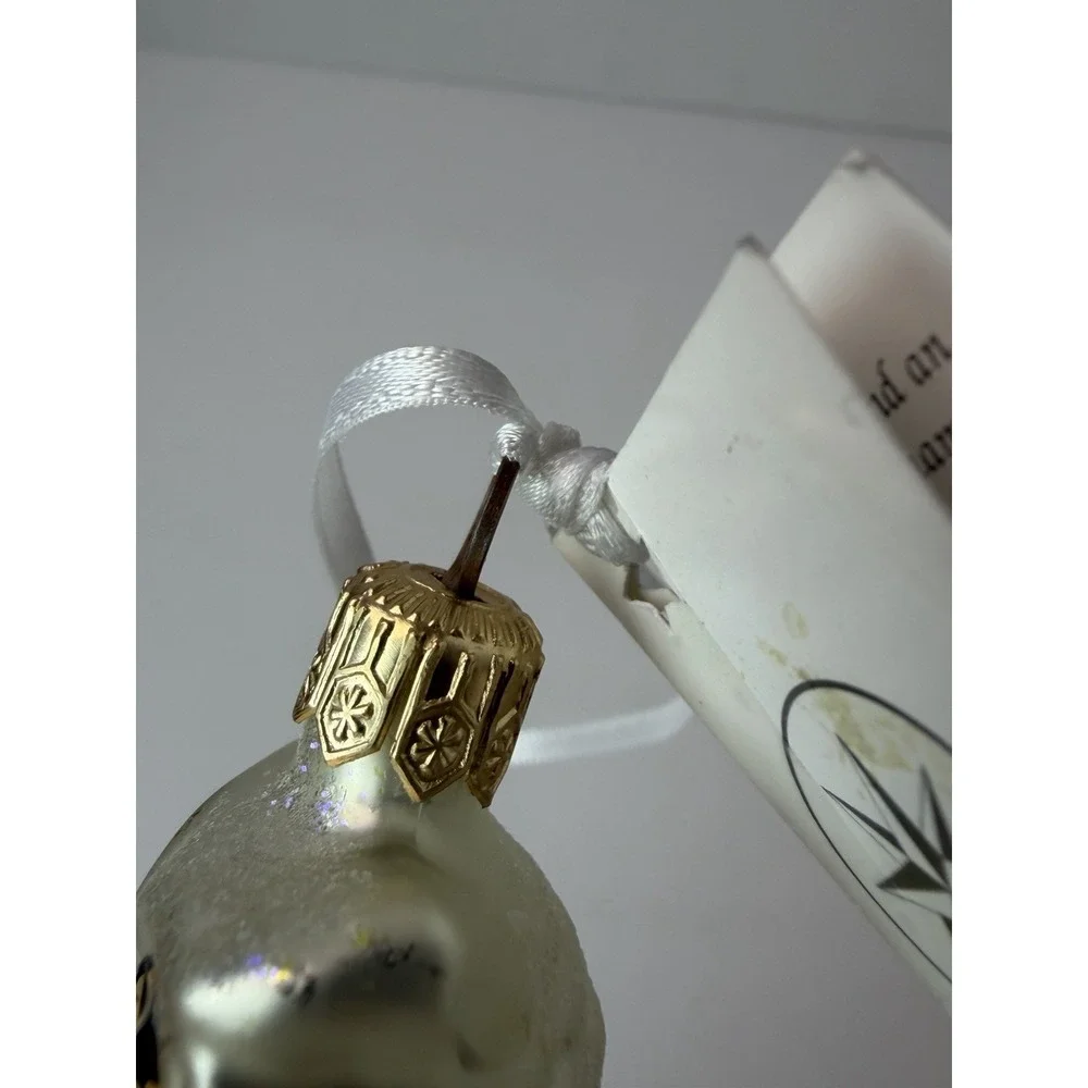 Radko Glass HOO DUNNIT Wise Owl on Stack of Books Christmas Ornament